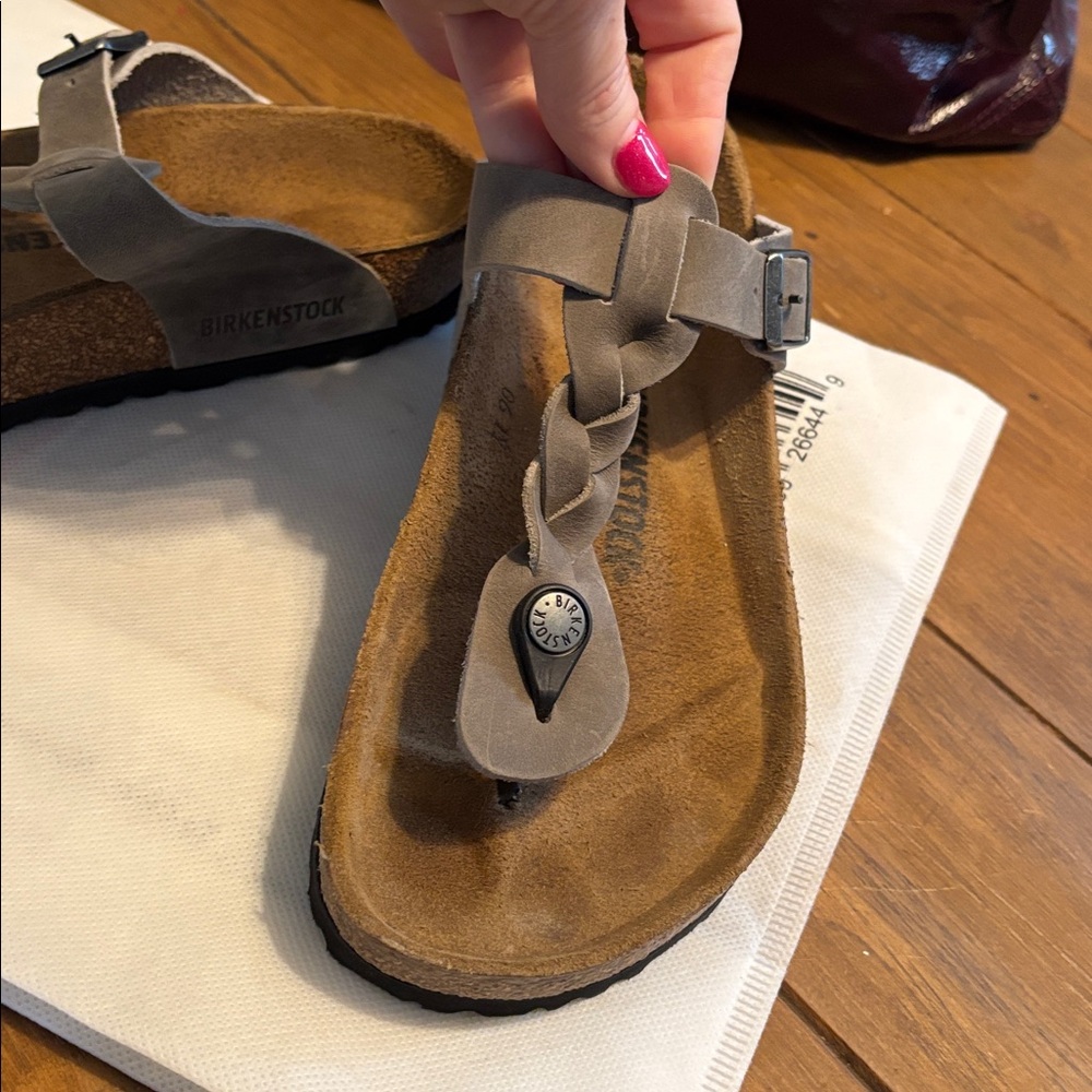 Birkenstock Beige Braided Sandals - Picture 9 of 10